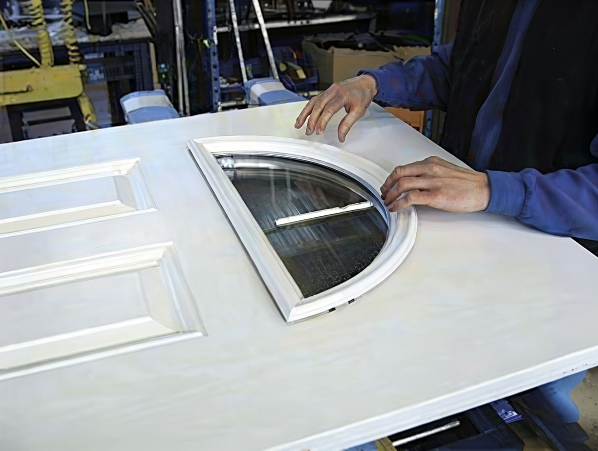 Fabrication d’une porte d’entrée suisse Tryba.ch